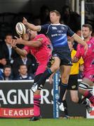 11 September 2010; Luke Fitzgerald, Leinster, in action against Xavier Rush, Cardiff Blues. Celtic League, Leinster v Cardiff Blues, RDS, Ballsbridge, Dublin. Photo by Sportsfile