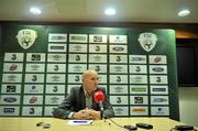 14 September 2010; Republic of Ireland Under 23 manager Paul Doolin speaking during a squad announcement ahead of their upcoming game against Estonia. Republic of Ireland Under 23 Squad Announcement, FAI Headquarters, Abbottstown, Dublin. Picture credit: David Maher / SPORTSFILE