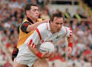 14 August 1994; Danny Culloty, Cork, in action against Gregory McCartan, Down. Bank of Ireland Football Championship Semi-Final, Down v Cork, Croke Park, Dublin. Picture credit: David Maher/ SPORTSFILE