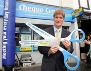 16 September 2010; Former Rangers captain Richard Gough today officially opened a new Cheque Centre store in Shankhill Road, Belfast, Co. Antrim. Picture credit: Oliver McVeigh / SPORTSFILE