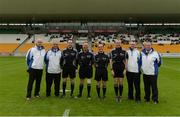 25 June 2016; Referee David Coldrick and his officials prior to the GAA Football All-Ireland Senior Championship Round 1B game between Offaly and London at O'Connor Park in Tullamore, Co Offaly. Photo by Piaras Ó Mídheach/Sportsfile