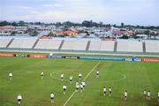 17 September 2010; Republic of Ireland players walk the pitch ahead of the game. FIFA U-17 Women’s World Cup Quarter-Final, Republic of Ireland v Japan, Larry Gomes Stadium, Arima, Trinidad, Trinidad & Tobago. Picture credit: Stephen McCarthy / SPORTSFILE