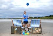 27 July 2016; Dublin ladies footballer Sinead Goldrick was at Portmarnock beach to promote AIG Insurance’s offer of a 10% discount when travel insurance is bought online. Go to www.aig.ie or call 1800 344 455 for a quote. Portmarnock Beach, Portmarnock, Co Dublin. Photo by Stephen McCarthy/Sportsfile