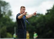 27 July 2016; Coach Keiran Hurrell gives instructions during a Leinster Rugby School of Excellence Camp at King's Hospital in Liffey Valley, Dublin. Photo by Sam Barnes/Sportsfile