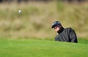 24 September 2010; Des Smyth hits his 2nd shot on to the the 9th green. Ladbrokes.com Irish PGA Championship, Seapoint Golf Club, Co. Louth. Photo by Sportsfile