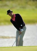 24 September 2010; Michael Mulryan watches his 3rd shot on to the 5th green. Ladbrokes.com Irish PGA Championship, Seapoint Golf Club, Co. Louth. Photo by Sportsfile