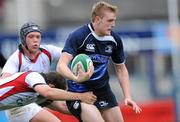 25 September 2010; Daniel Mannion, Leinster, is tackled by Chris Barber, Ulster. U19 Schools Interprovincial (Blues), Leinster v Ulster, Donnybrook Stadium, Dublin. Picture credit: Matt Browne / SPORTSFILE