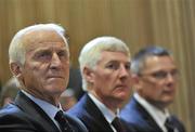 1 October 2010; Republic of Ireland manager Giovanni Trapattoni with Northern Ireland manager Nigel Worthington, centre, and Scotland manager Craig Levein during the announcment of the Carling Nations Cup fixtures. Carling Nations Cup fixture announced, Aviva Stadium, Lansdowne Road, Dublin. Picture credit: David Maher / SPORTSFILE