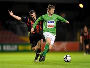 1 October 2010; Dane Massey, Bray Wanderers, in action against Jason Byrne, Bohemians. Airtricity League Premier Division, Bohemians v Bray Wanderers, Dalymount Park, Dublin. Picture credit: Stephen McCarthy / SPORTSFILE