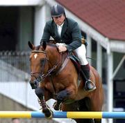 8 August 2001; Out Of Touch with James Kernan up during the Kerrygold Welcome Stakes at the Kerrygold Horse Show at the RDS in Dublin. Photo by Matt Browne/Sportsfile