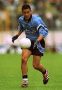 11 August 2001; Jason Sherlock of Dublin during the Bank of Ireland All-Ireland Senior Football Championship Quarter-Final Replay match between Dublin and Kerry at Semple Stadium in Thurles, Tipperary. Photo by Ray McManus/Sportsfile