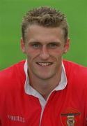 13 August 2001; Robert Dunne during a St Patrick's Athletic, incorporating St Francis, Squad Portrait session at Richmond Park in Dublin. Photo by Ray McManus/Sportsfile