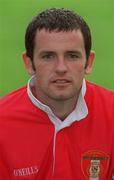 13 August 2001; Sean Mannion during a St Patrick's Athletic, incorporating St Francis, Squad Portrait session at Richmond Park in Dublin. Photo by Ray McManus/Sportsfile