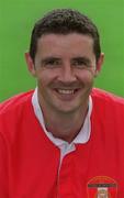 13 August 2001; Willie Burke during a St Patrick's Athletic, incorporating St Francis, Squad Portrait session at Richmond Park in Dublin. Photo by Ray McManus/Sportsfile