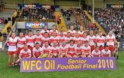 3 October 2010; The Kilanerin squad. Wexford County Senior Football Championship Final, Castletown v Kilanerin, Wexford Park, Wexford. Picture credit: David Maher / SPORTSFILE