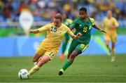 3 August 2016; Jessica Samuelsson of Sweden in action against Refiloe Jane of South Africa during the Women's Football first round Group E match between Sweden and South Africa on Day -2 of the Rio 2016 Olympic Games at the Olympic Stadium in Rio de Janeiro, Brazil. Photo by Stephen McCarthy/Sportsfile