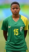 3 August 2016; Refiloe Jane of South Africa during the Women's Football first round Group E match between Sweden and South Africa on Day -2 of the Rio 2016 Olympic Games  at the Olympic Stadium in Rio de Janeiro, Brazil. Photo by Stephen McCarthy/Sportsfile