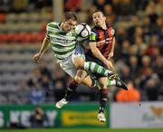 5 October 2010; Stephen Rice, Shamrock Rovers, in action against Raffaele Cretaro, Bohemians. Airtricity League Premier Division, Bohemians v Shamrock Rovers, Dalymount Park, Dublin. Picture credit: David Maher / SPORTSFILE