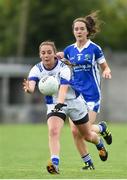 6 August 2016; Neasa Byrd of Cavan in action against Aine Haberlin of Laois during the TG4 All-Ireland Senior Championship match between Cavan and Laois at St Brendan's Park in Birr, Co Offaly. Photo by Matt Browne/Sportsfile