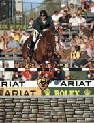 8 October 2010; Billy Twomey on Tinka's Serenade, jump the 1st, during the 3rd qualification round for the Individual FEI World Championship, at the 2010 Alltech FEI World Equestrian Games. Kentucky Horse Park, Lexington, Kentucky, USA. Picture credit: Ray McManus / SPORTSFILE