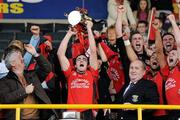10 October 2010; David Redmond, Oulart the Ballagh, lifts the Dr. Bob Bowe Cup. Wexford County Senior Hurling Championship Final, Oulart the Ballagh v St Martin's, Wexford Park, Wexford. Picture credit: Matt Browne / SPORTSFILE