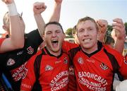 10 October 2010; Oulart the Ballagh players Barry Kehoe, centre, with John Roche, right, and Ben O'Connor, left, celebrate after the final whistle. Wexford County Senior Hurling Championship Final, Oulart the Ballagh v St Martin's, Wexford Park, Wexford. Picture credit: Matt Browne / SPORTSFILE
