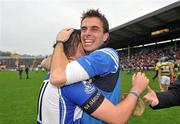 10 October 2010; Sarsfields manager John Crowley celebrates with Kieran Murphy after the match. Cork County Senior Hurling Championship Final, Sarsfields v Glen Rovers, Pairc Ui Chaoimh, Cork. Picture credit: Brian Lawless / SPORTSFILE