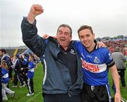 10 October 2010; Joe Barry, Sarsfields, celebrates with his father Willie Barry, after the match. Cork County Senior Hurling Championship Final, Sarsfields v Glen Rovers, Pairc Ui Chaoimh, Cork. Picture credit: Brian Lawless / SPORTSFILE