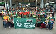 7 August 2016; The South African Team upon arrival at Dublin Airport ahead of the Etihad Airways GAA World Games 2016. Photo by Cody Glenn/Sportsfile