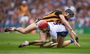 7 August 2016; Tadhg de Búrca of Waterford retains possession of the sliothar as he is tackled by Conor Fogarty of Kilkenny during the GAA Hurling All-Ireland Senior Championship Semi-Final match between Kilkenny and Waterford at Croke Park in Dublin. Photo by Ray McManus/Sportsfile
