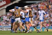 7 August 2016; Kilkenny and Waterford players tussle after the half-time whistle during the GAA Hurling All-Ireland Senior Championship Semi-Final match between Kilkenny and Waterford at Croke Park in Dublin. Photo by Piaras Ó Mídheach/Sportsfile