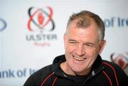 13 October 2010; Ulster head coach Brian McLaughlin during a press conference ahead of their Heineken Cup, Pool 4, Round 2, match against Biarritz Olympique on Sunday. Ulster Rugby Press Conference, Newforge Country Club, Belfast, Co. Antrim. Picture credit: Oliver McVeigh  / SPORTSFILE