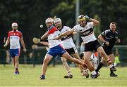 9 August 2016; Shane Slattery of New York action against Patrick Reissener of Germany during the Etihad Airways GAA World Games 2016 - Day 1 at UCD in Dublin. Photo by Sam Barnes/Sportsfile