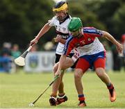 9 August 2016; Nick Corbett of New York action against Gordon Clayton of Germany during the Etihad Airways GAA World Games 2016 - Day 1 at UCD in Dublin. Photo by Sam Barnes/Sportsfile