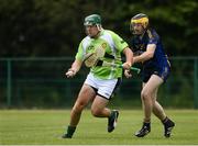 9 August 2016; Damien Bowe of Australasia in action against Diarmuid Kelly of Europe during the Etihad Airways GAA World Games 2016 - Day 1 at UCD in Dublin. Photo by Sam Barnes/Sportsfile