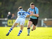 23 October 2010; Jason East, Galwegians, is tackled by Glen Telford, Dungannon. All-Ireland League Division 1B, Galwegians v Dungannon, Crowley Park, Glenina, Galway. Picture credit: Stephen McCarthy / SPORTSFILE