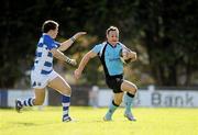 23 October 2010; John Cleary, Galwegians, in action against Craig Gilroy, Dungannon. All-Ireland League Division 1B, Galwegians v Dungannon, Crowley Park, Glenina, Galway. Picture credit: Barry Cregg / SPORTSFILE