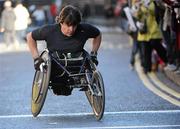 25 October 2010; Paul Hannan, Great Britain, on his way to winning the wheelchair race during the Lifestyle Sports - adidas Dublin Marathon 2010, Merrion Square, Dublin. Picture credit: Barry Cregg / SPORTSFILE
