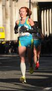 25 October 2010; Kateryna Stetsenko, Ukraine, on her way to finishing second place in the women's race during the Lifestyle Sports - adidas Dublin Marathon 2010, Merrion Square, Dublin. Picture credit: Barry Cregg / SPORTSFILE