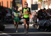 25 October 2010; David Byrne, from Lusk, Dublin, on the approach to the finish of the Lifestyle Sports - adidas Dublin Marathon 2010. Dublin. Picture credit: Stephen McCarthy / SPORTSFILE