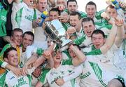 24 October 2010; The O'Loughlin Gaels players celebrate with the cup. Kilkenny County Senior Hurling Championship Final, Carrickshock v O'Loughlin Gaels, Nowlan Park, Kilkenny. Picture credit: Brian Lawless / SPORTSFILE