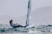 12 August 2016; Annalise Murphy of Ireland in action during Race 7 of the Women's Laser Radial on the Copacabana course during the 2016 Rio Summer Olympic Games in Rio de Janeiro, Brazil. Photo by David Branigan/Sportsfile