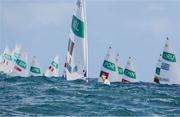 12 August 2016; Annalise Murphy of Ireland in action during Race 7 of the Women's Laser Radial on the Copacabana course during the 2016 Rio Summer Olympic Games in Rio de Janeiro, Brazil. Photo by David Branigan/Sportsfile