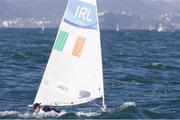 12 August 2016; Finn Lynch of Ireland in action during Race 7 of the Men's Laser on the Copacabana course during the 2016 Rio Summer Olympic Games in Rio de Janeiro, Brazil. Photo by David Branigan/Sportsfile