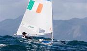 12 August 2016; Finn Lynch of Ireland in action during Race 7 of the Men's Laser on the Copacabana course during the 2016 Rio Summer Olympic Games in Rio de Janeiro, Brazil. Photo by David Branigan/Sportsfile