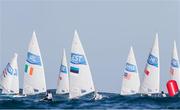 12 August 2016; Finn Lynch of Ireland in action during Race 7 of the Men's Laser on the Copacabana course during the 2016 Rio Summer Olympic Games in Rio de Janeiro, Brazil. Photo by David Branigan/Sportsfile