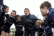 29 October 2010; Ulster bank GAA star Danny Hughes, Down, pictured with players, from the Ardglass GAA Under 10s and Under 12s, who won a coaching session courtesy of Ulster Bank. Ulster Bank GAA Coaching Session, Ardglass GAC, Ardglass, Co. Down. Picture credit: Oliver McVeigh / SPORTSFILE