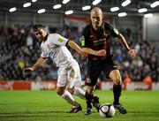 29 October 2010; Paul Keegan, Bohemians, in action against Matthew Tipton, Dundalk. Airtricity League Premier Division, Bohemians v Dundalk, Dalymount Park, Dublin. Picture credit: Barry Cregg / SPORTSFILE