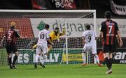 29 October 2010; Fahrudin Kuduzovic, 9, Dundalk, puts the ball past Bohemian's goalkeeper Barry Murphy to score his side's first goal. Airtricity League Premier Division, Bohemians v Dundalk, Dalymount Park, Dublin. Picture credit: Barry Cregg / SPORTSFILE