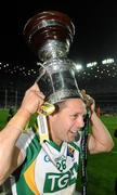 30 October 2010; David Wojcinski, Australia, celebrates with the Cormac McAnallen Cup. Irish Daily Mail International Rules Series 2nd Test, Ireland v Australia, Croke Park, Dublin. Picture credit: Stephen McCarthy / SPORTSFILE